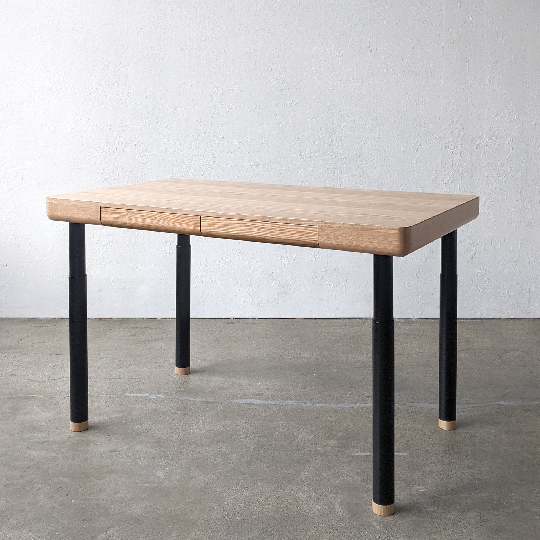 Sit stand dining table raised black legs
