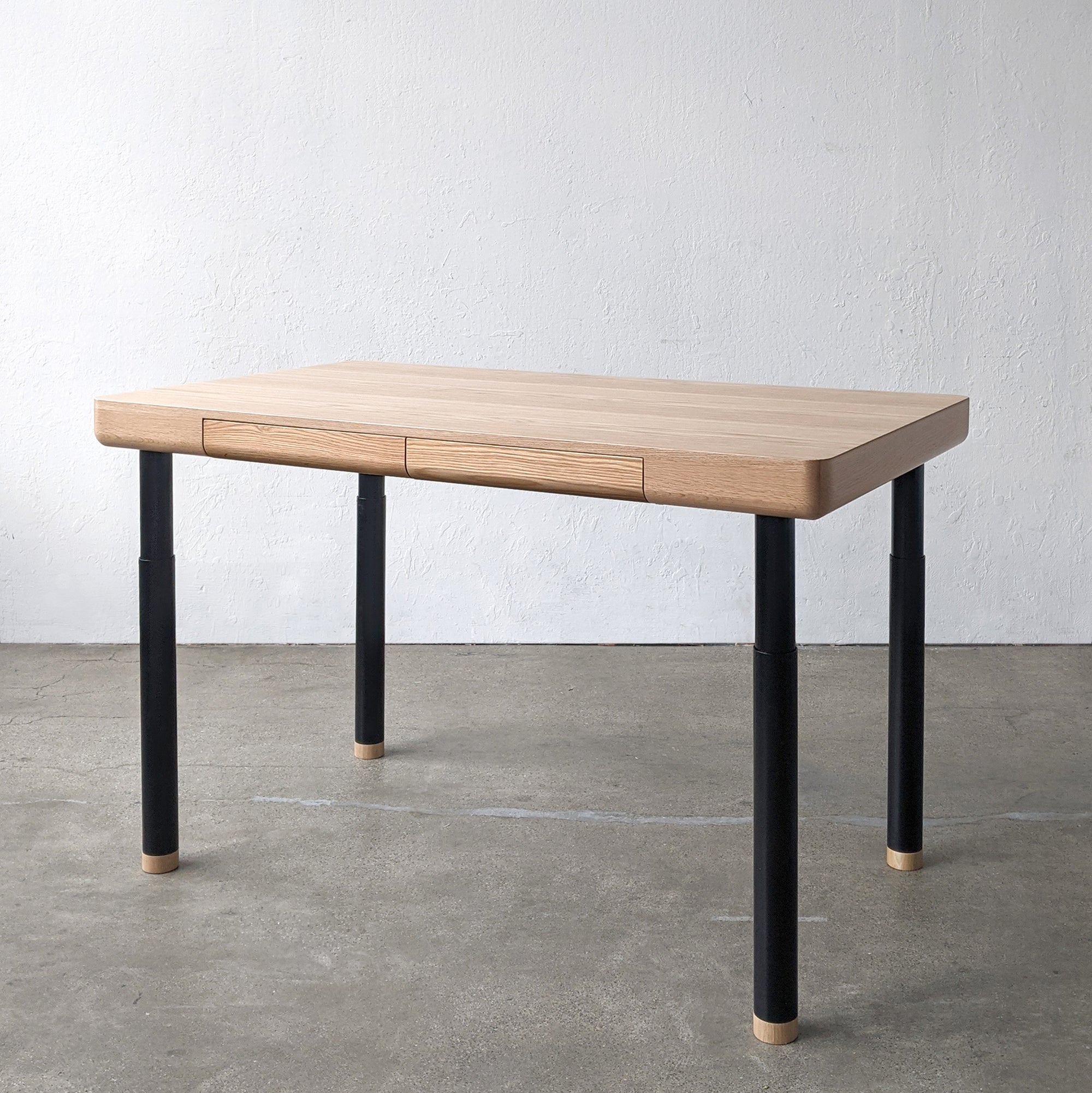 Sit stand dining table raised black legs